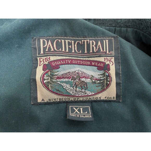 PACIFIC TRAIL Mens Jacket Sz XL Full Zip Flannel Lined Green - Picture 10 of 10